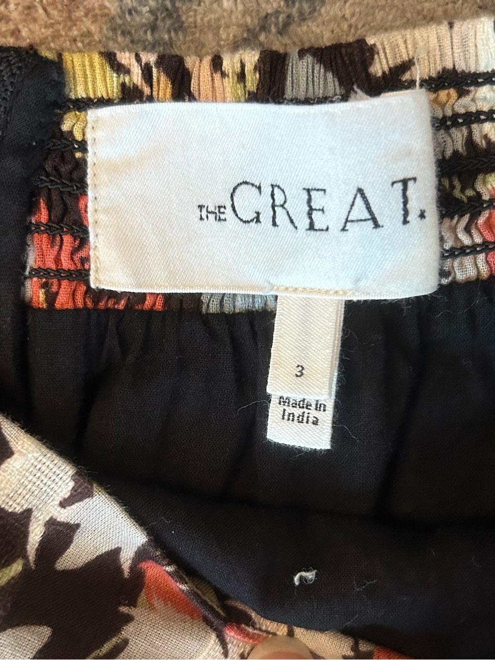 THE GREAT. Floral Tiered Maxi Skirt 100%Cotton Prairie, Boho Zipper in the back - Picture 2 of 7